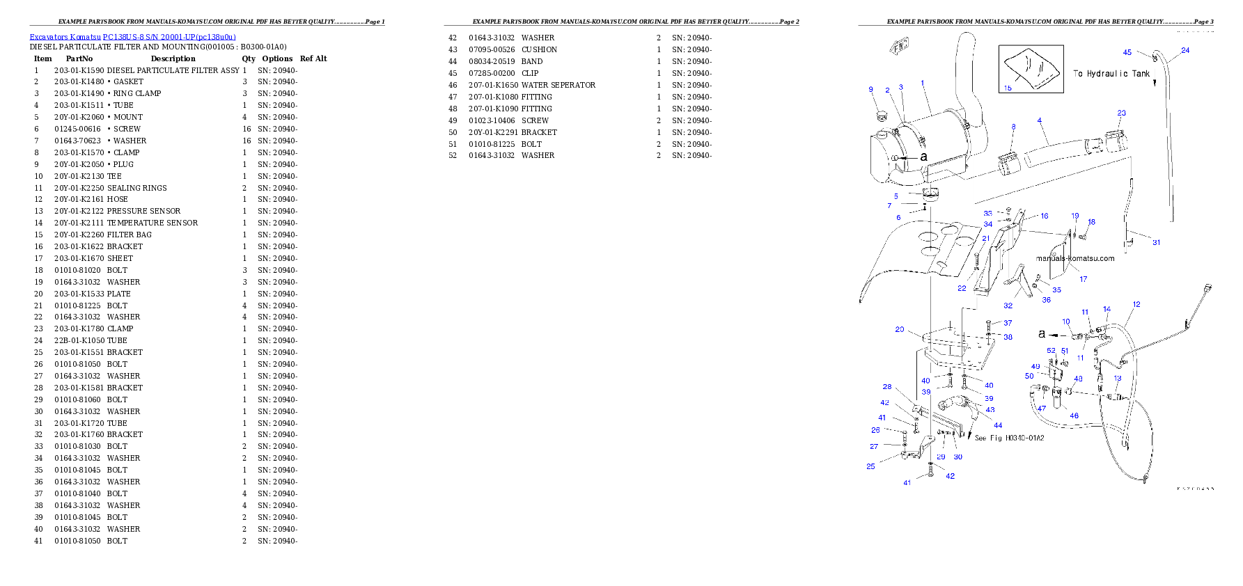 Protected: PC138US-8 S/N 20001-UP Partsbook