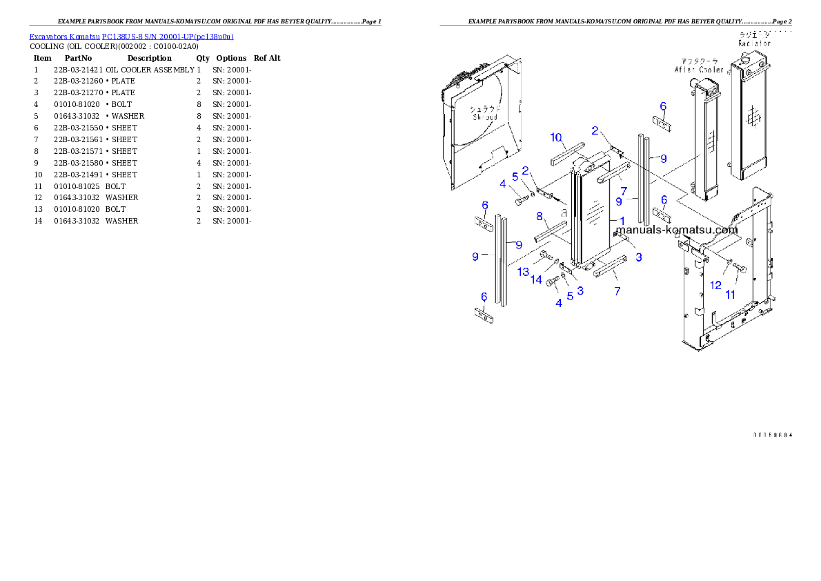 Protected: PC138US-8 S/N 20001-UP Partsbook
