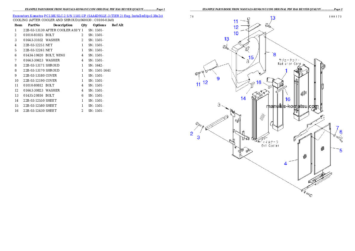 Protected: PC138USLC-2 S/N 1501-UP (SAA4D95LE-3 (TIER 2) Eng. Installed) Partsbook