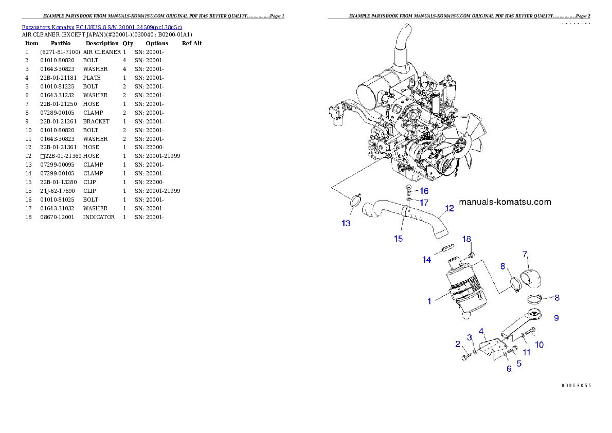 Protected: PC138US-8 S/N 20001-24509 (For EU) Partsbook