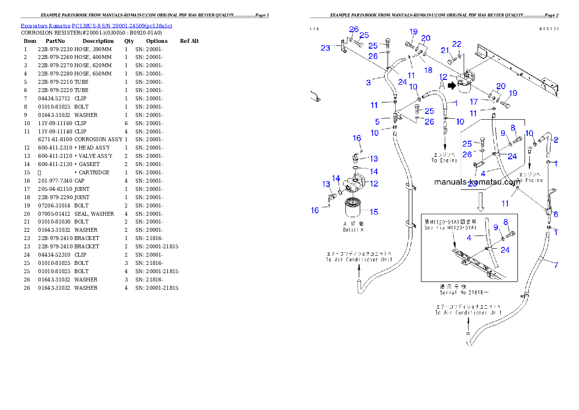 Protected: PC138US-8 S/N 20001-24509 (For EU) Partsbook