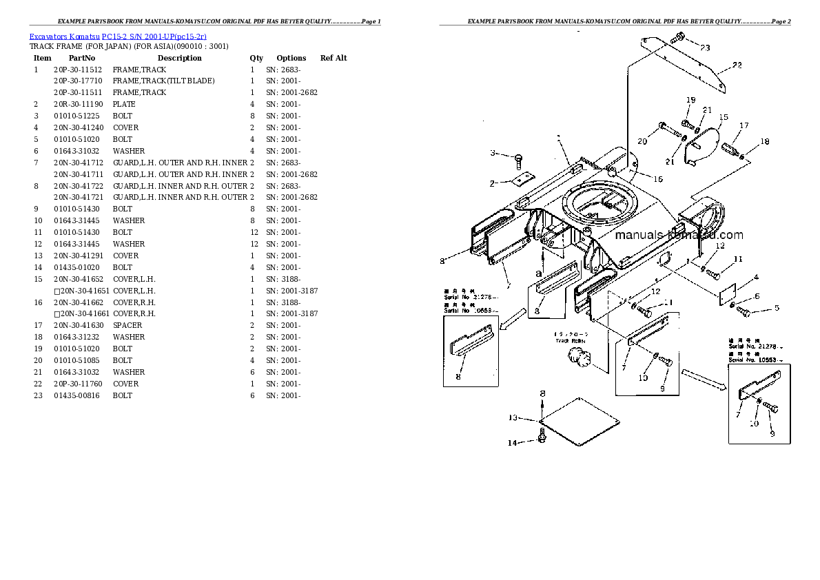 Protected: PC15-2 S/N 2001-UP (6-Way Control) Partsbook
