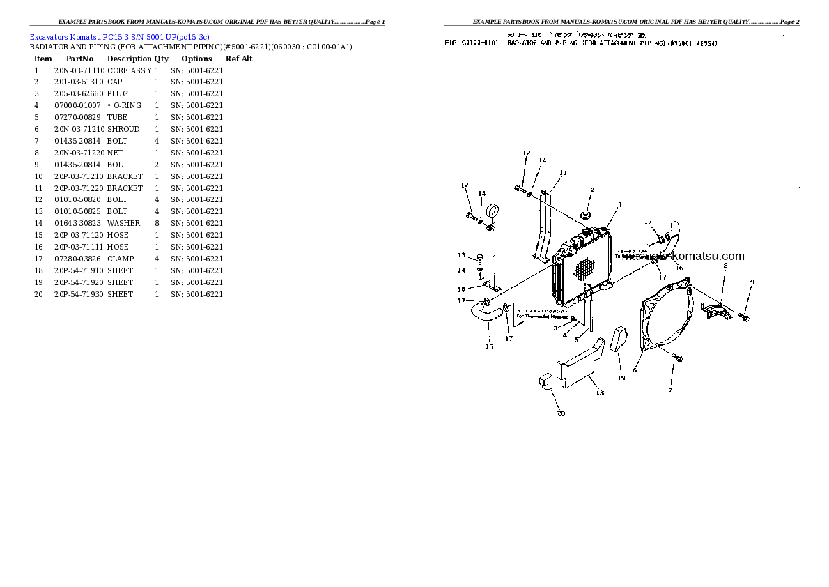 Protected: PC15-3 S/N 5001-UP Partsbook