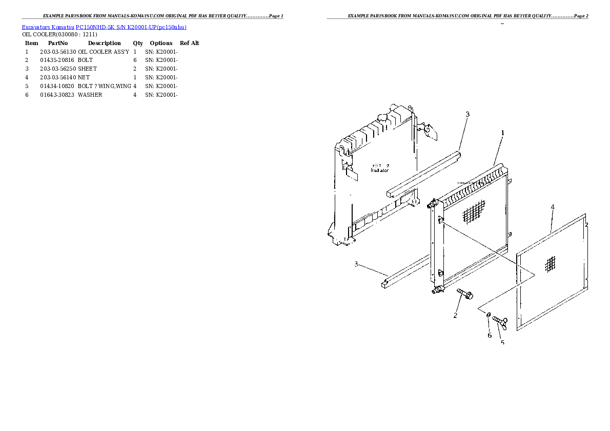 Protected: PC150NHD-5K S/N K20001-UP Partsbook
