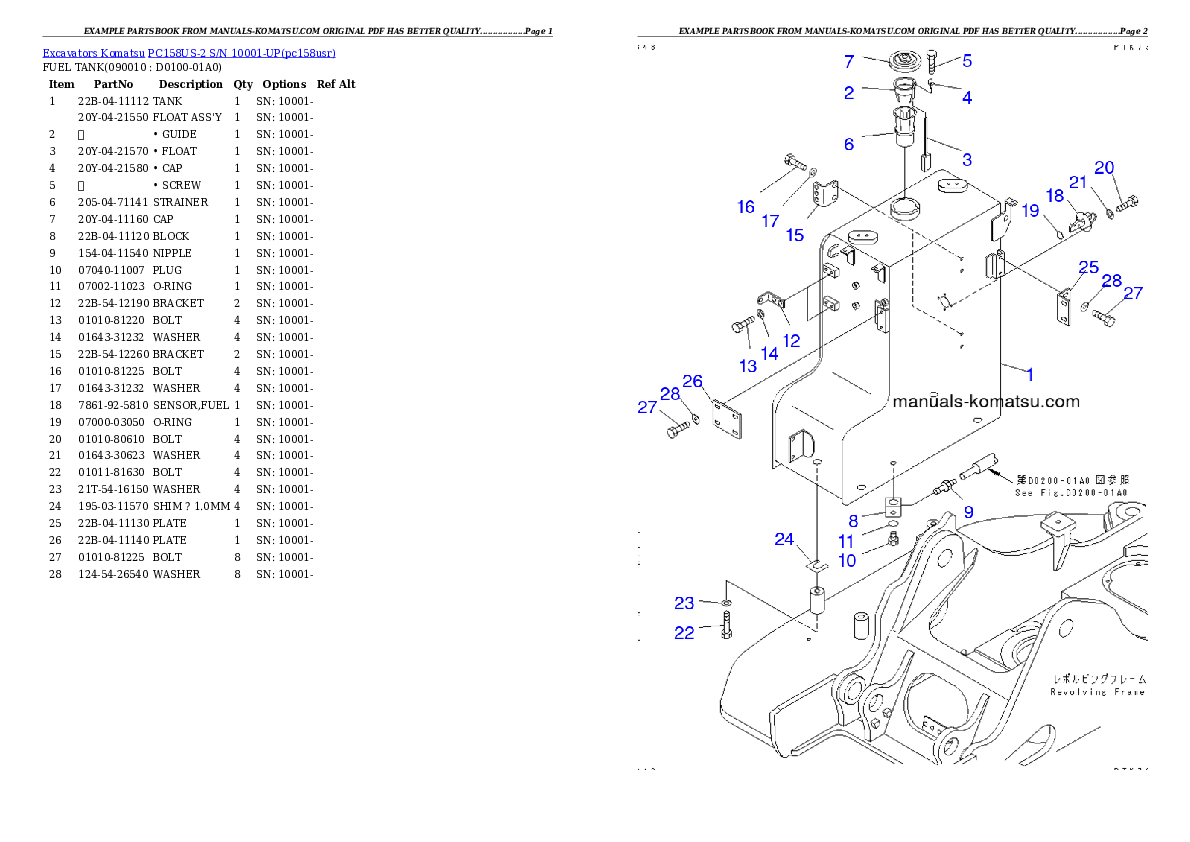 Protected: PC158US-2 S/N 10001-UP (Overseas Version) Partsbook