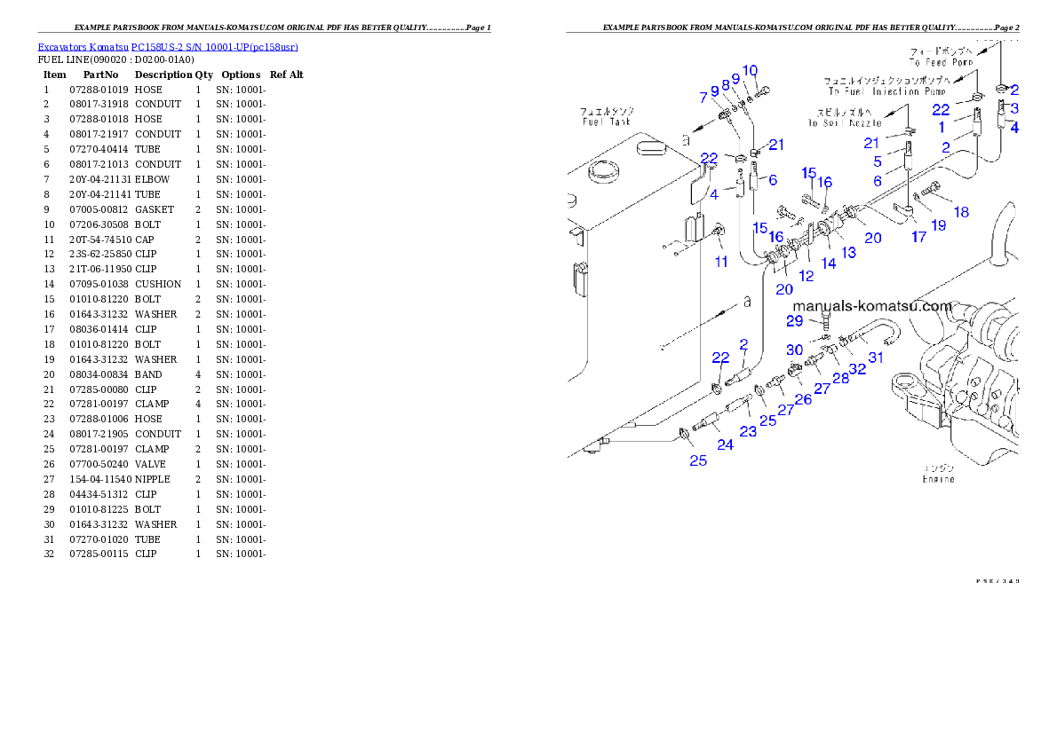 Protected: PC158US-2 S/N 10001-UP (Overseas Version) Partsbook