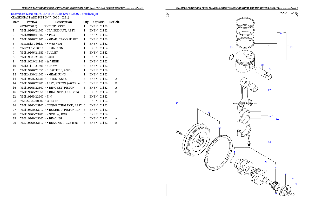 Protected: PC15R-8 DELUXE S/N F22426-Up Partsbook