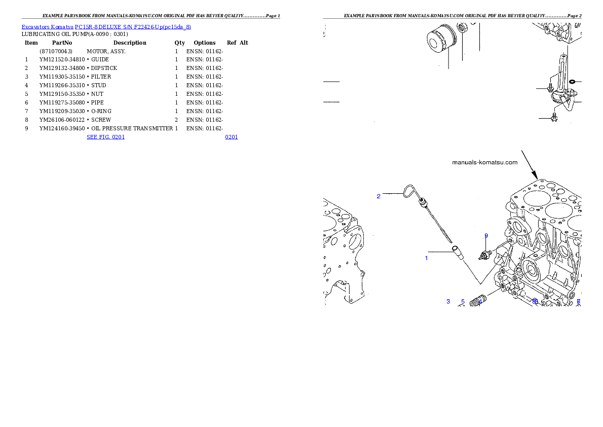Protected: PC15R-8 DELUXE S/N F22426-Up Partsbook