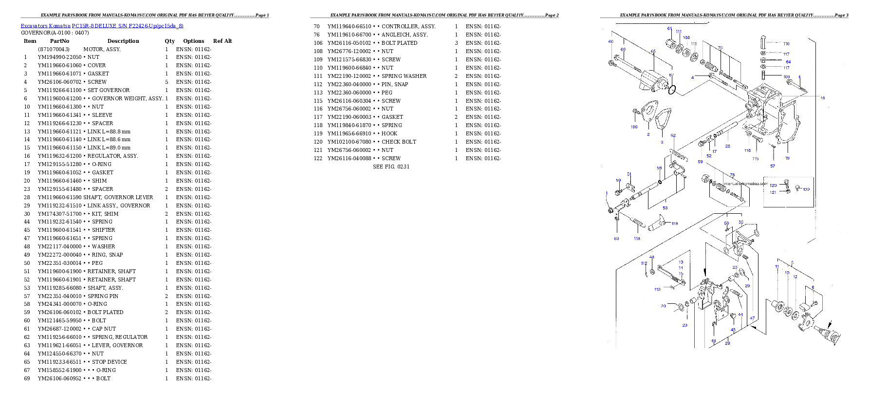 Protected: PC15R-8 DELUXE S/N F22426-Up Partsbook