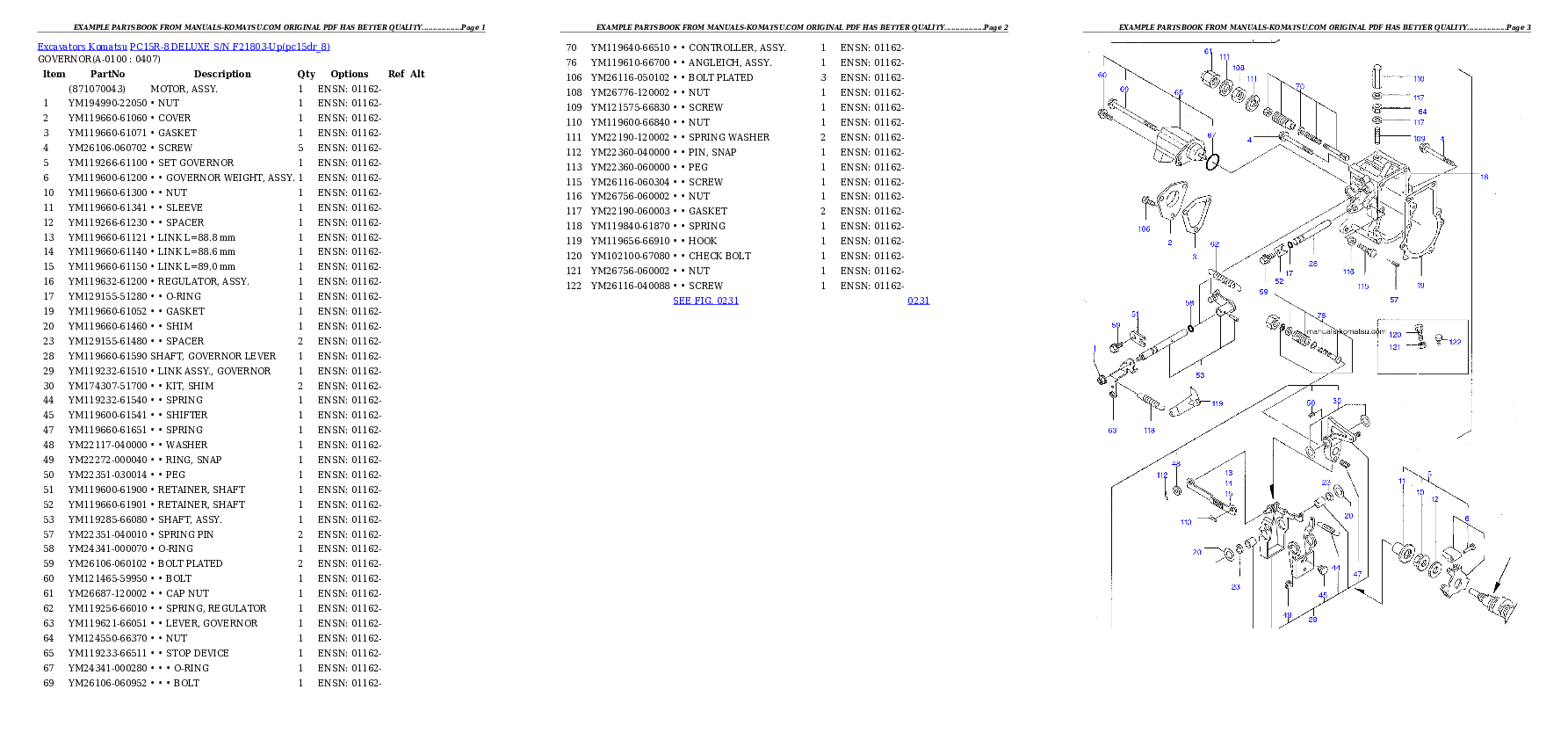 Protected: PC15R-8 DELUXE S/N F21803-Up Partsbook
