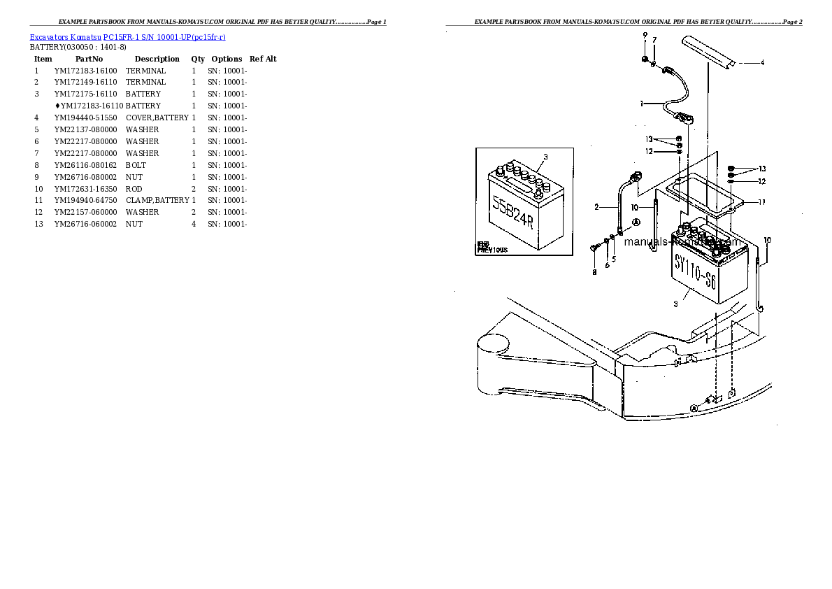 Protected: PC15FR-1 S/N 10001-UP Partsbook