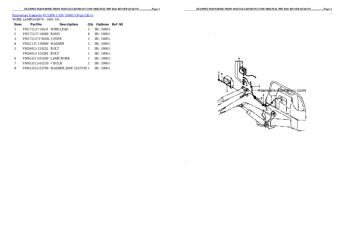 Protected: PC15FR-1 S/N 10001-UP Partsbook