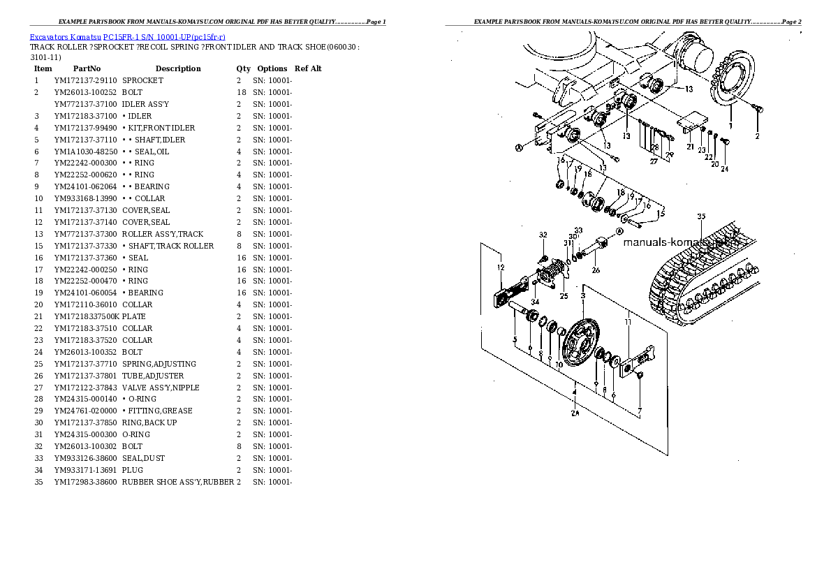 Protected: PC15FR-1 S/N 10001-UP Partsbook