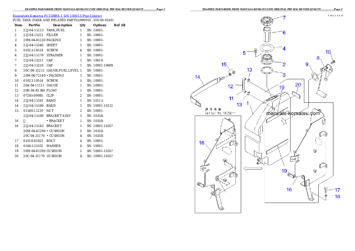 Protected: PC15MRX-1 S/N 10001-UP Partsbook