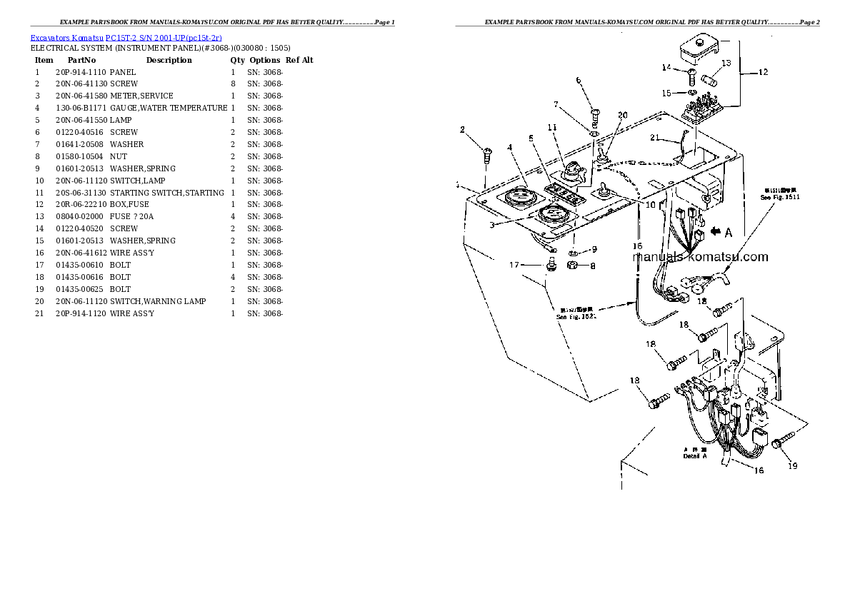 Protected: PC15T-2 S/N 2001-UP Partsbook
