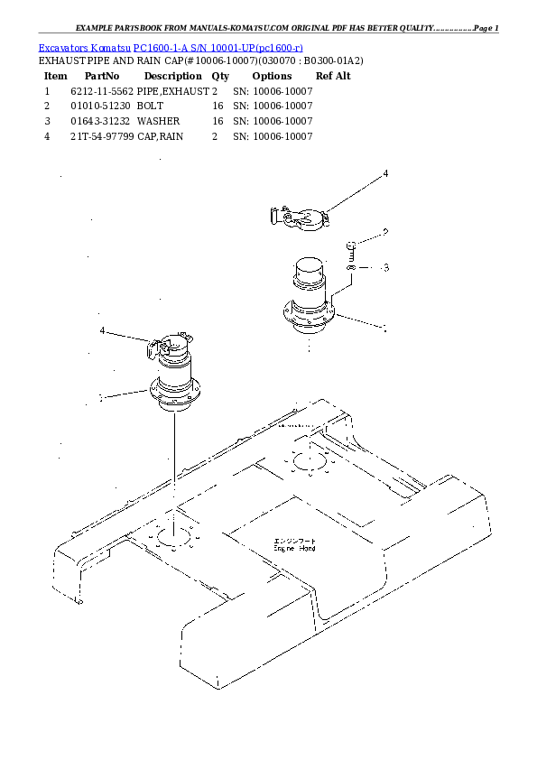 Protected: PC1600-1-A S/N 10001-UP Partsbook