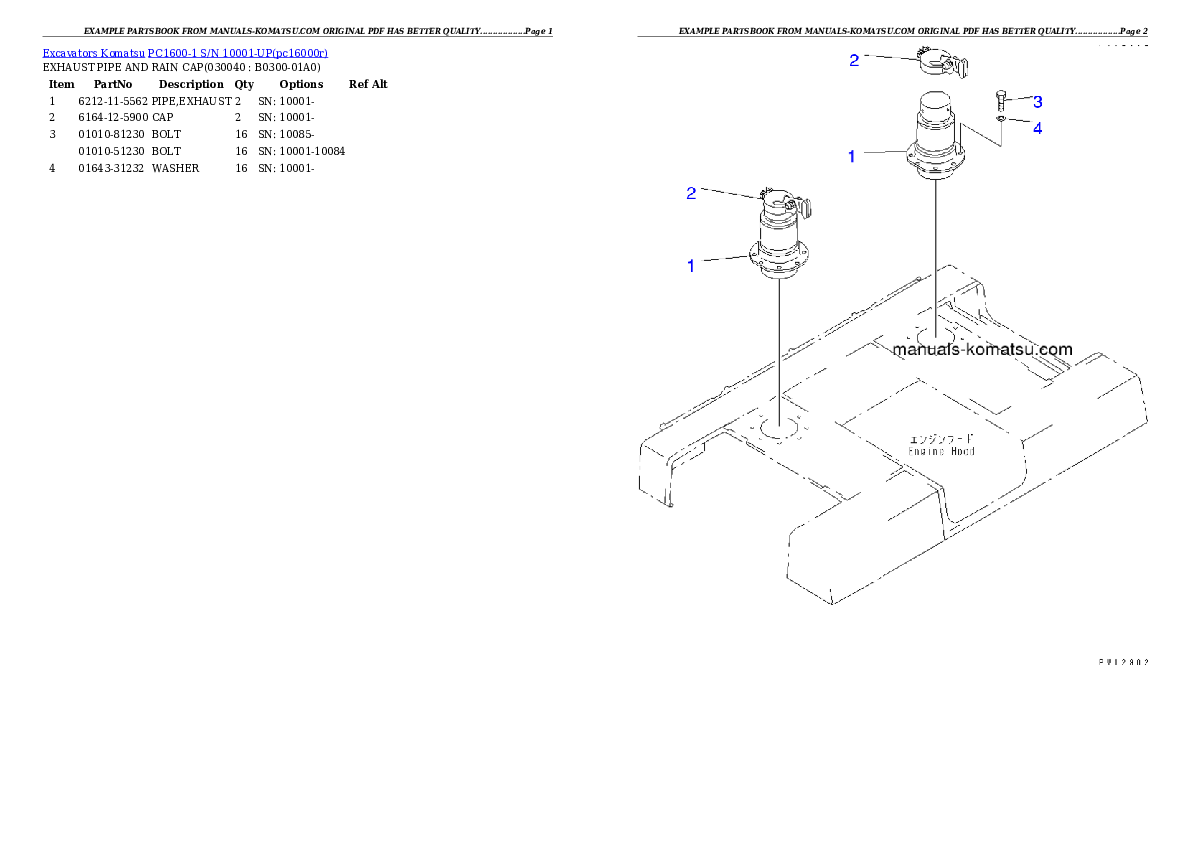 Protected: PC1600-1 S/N 10001-UP Partsbook