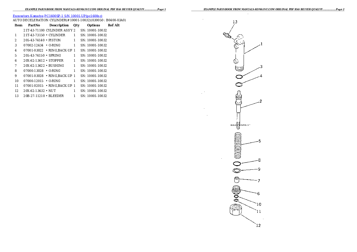 Protected: PC1600SP-1 S/N 10001-UP Partsbook