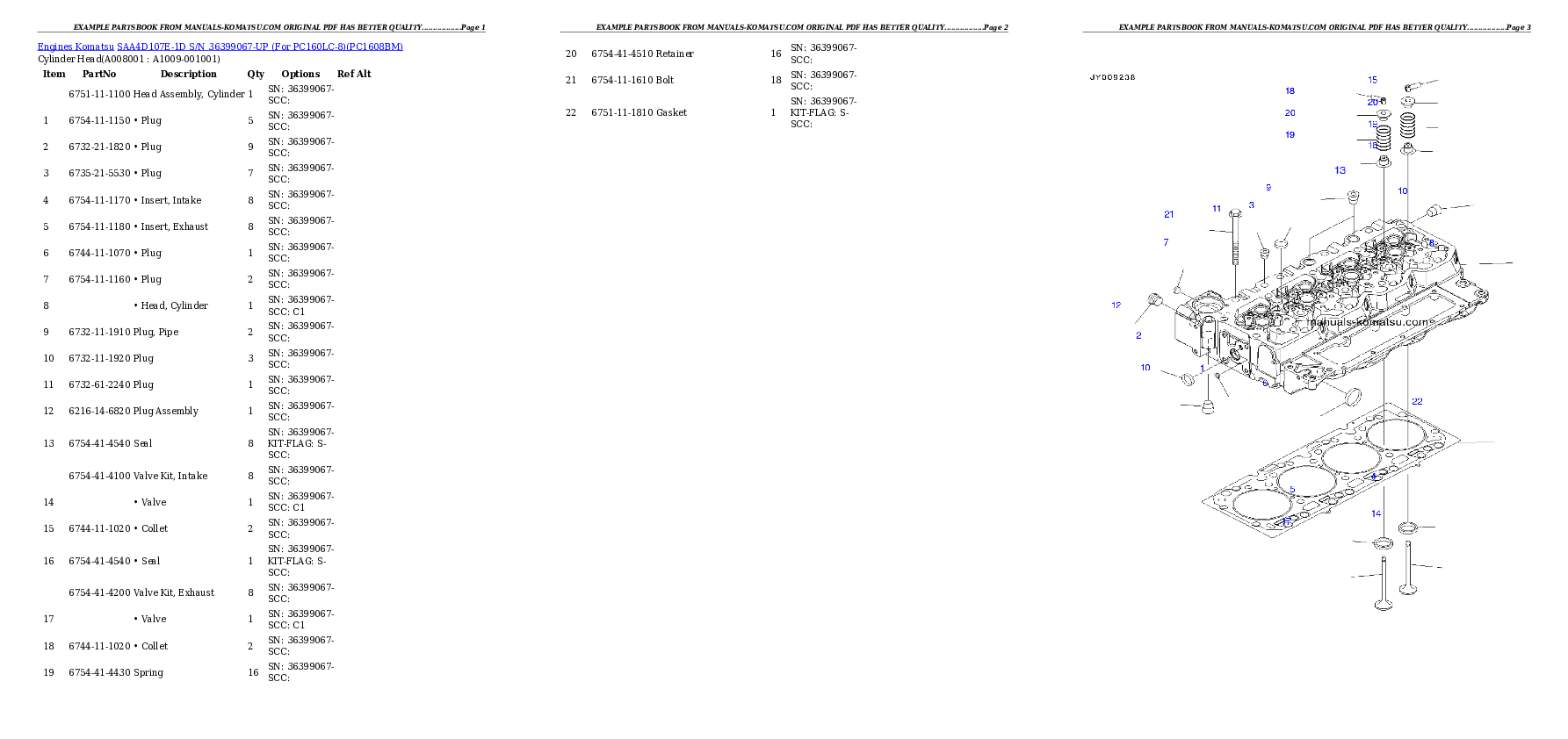Protected: SAA4D107E-1D S/N 36399067-UP (For PC160LC-8) Partsbook