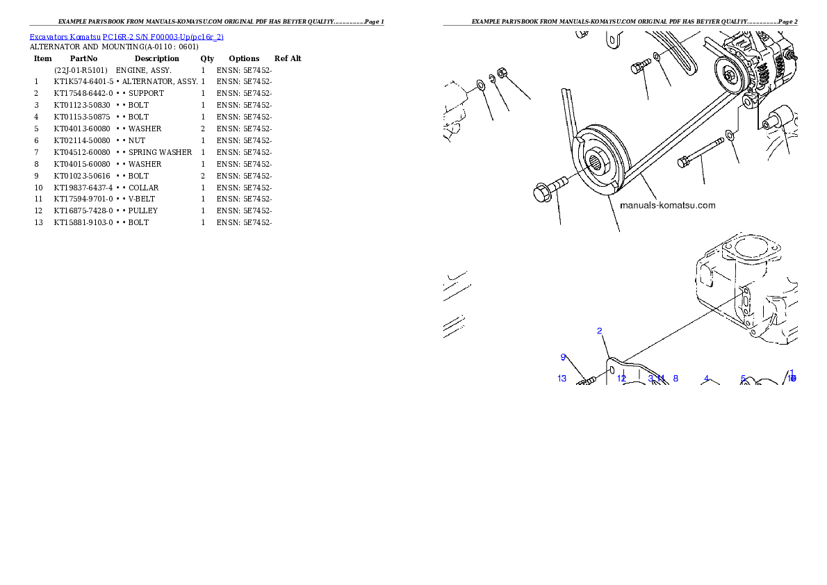 Protected: PC16R-2 S/N F00003-Up Partsbook