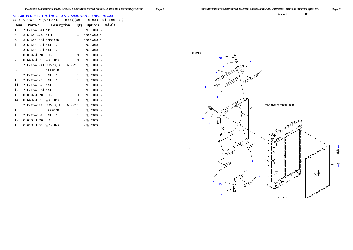 Protected: PC170LC-10 S/N F30003 AND UP Partsbook