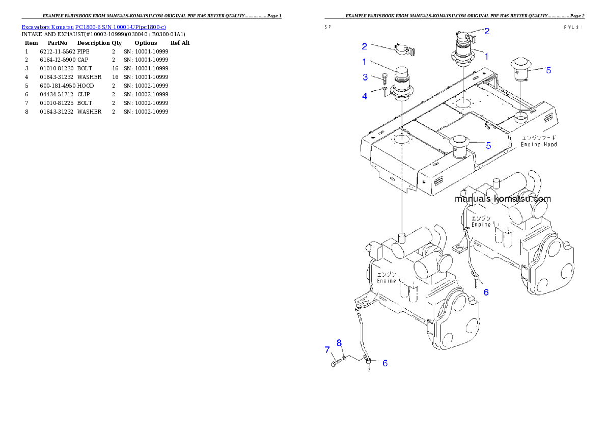 Protected: PC1800-6 S/N 10001-UP (SAA6D140E-3 (TIER 2) Eng. Installed) Partsbook