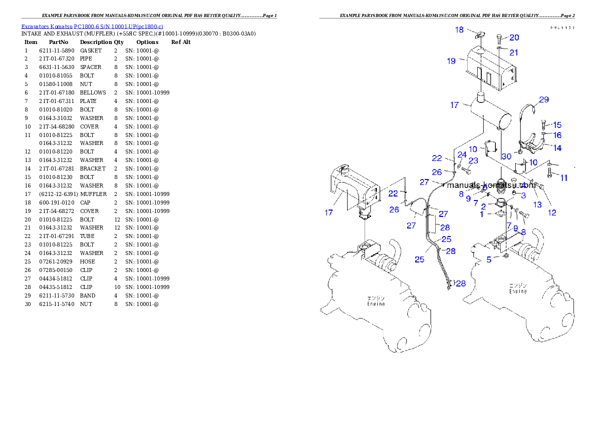 Protected: PC1800-6 S/N 10001-UP (SAA6D140E-3 (TIER 2) Eng. Installed) Partsbook
