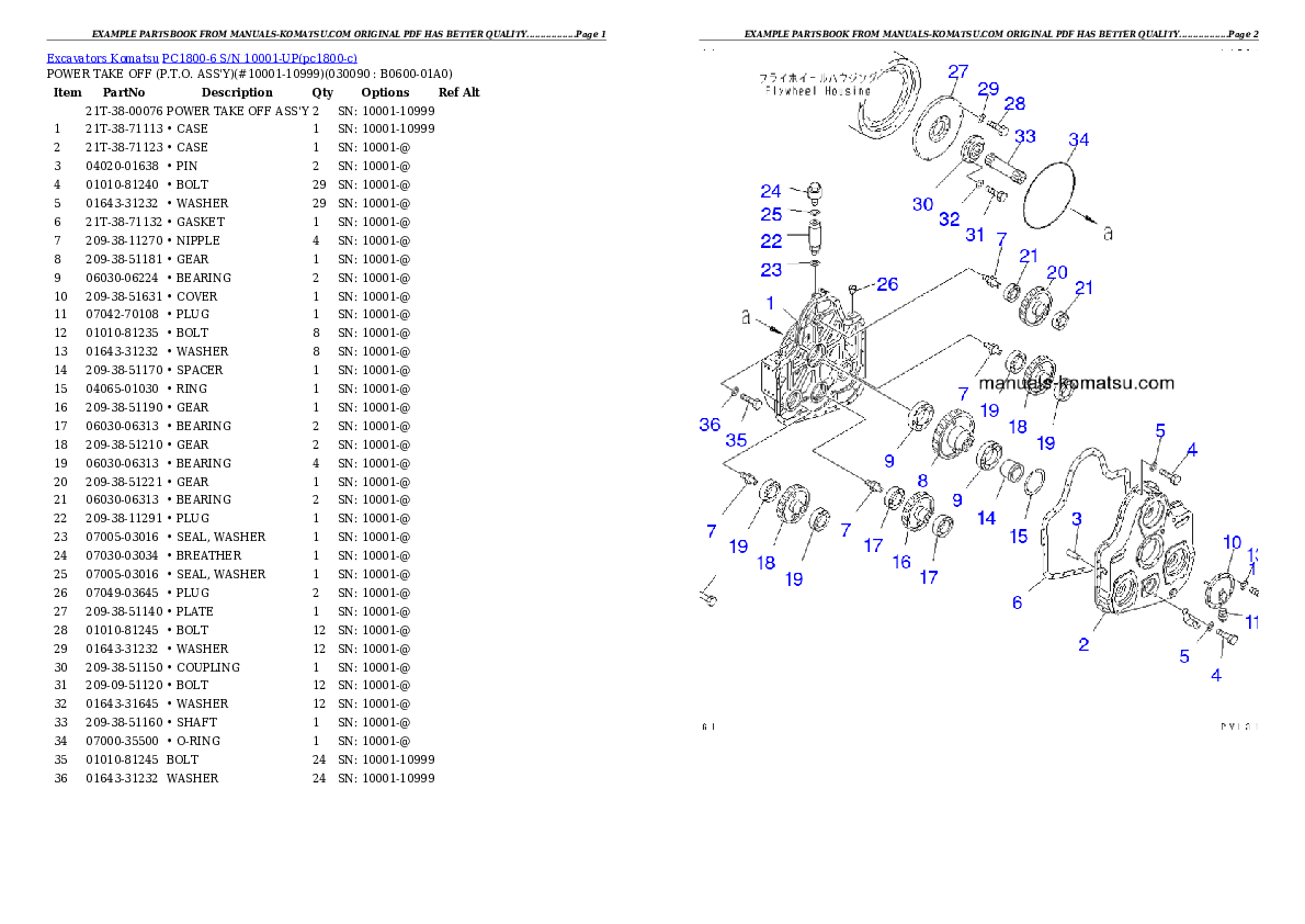 Protected: PC1800-6 S/N 10001-UP (SAA6D140E-3 (TIER 2) Eng. Installed) Partsbook