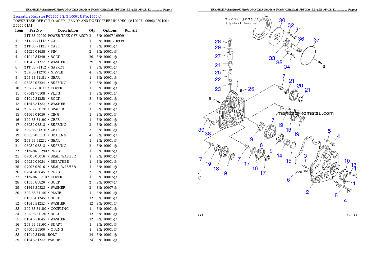 Protected: PC1800-6 S/N 10001-UP (SAA6D140E-3 (TIER 2) Eng. Installed) Partsbook