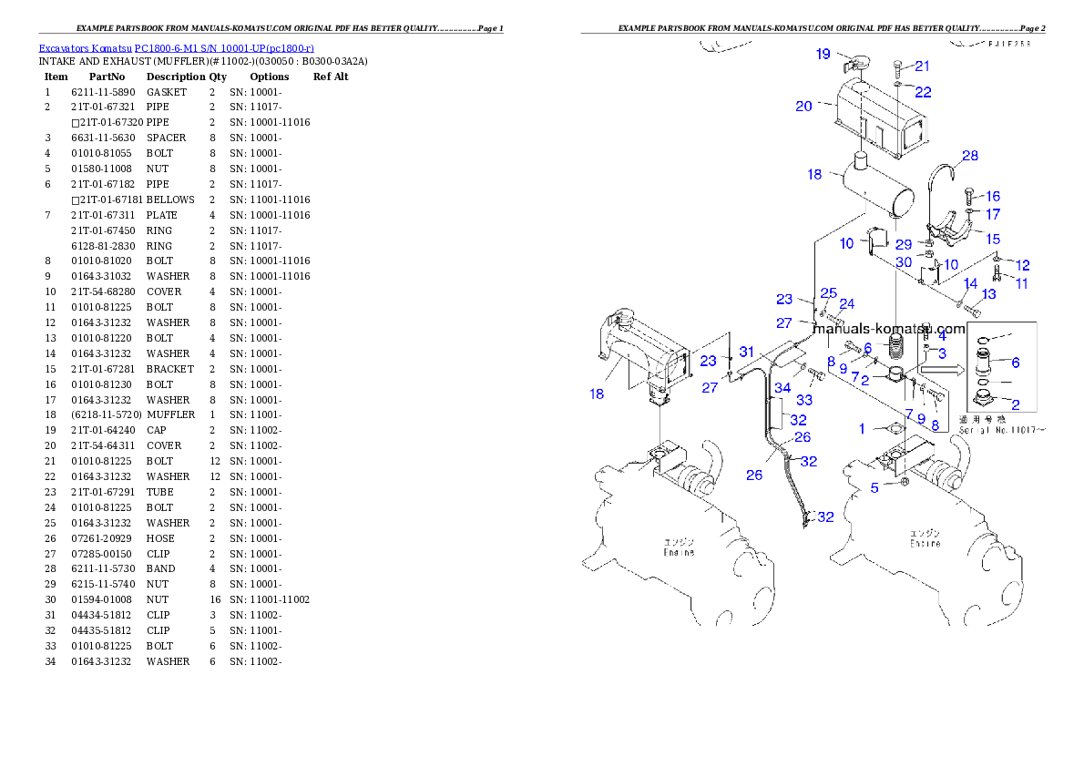 Protected: PC1800-6-M1 S/N 10001-UP Partsbook