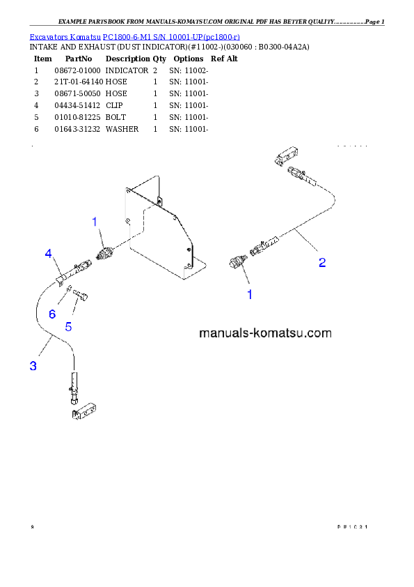 Protected: PC1800-6-M1 S/N 10001-UP Partsbook