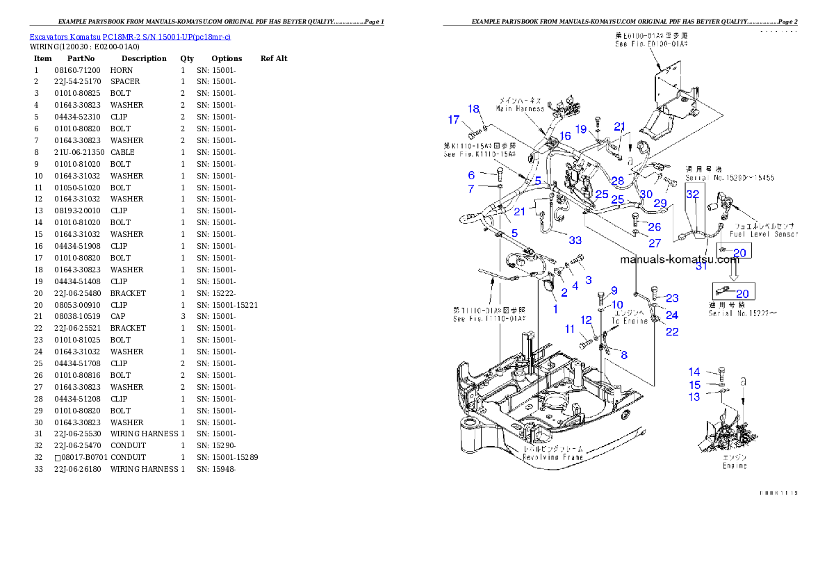 Protected: PC18MR-2 S/N 15001-UP Partsbook