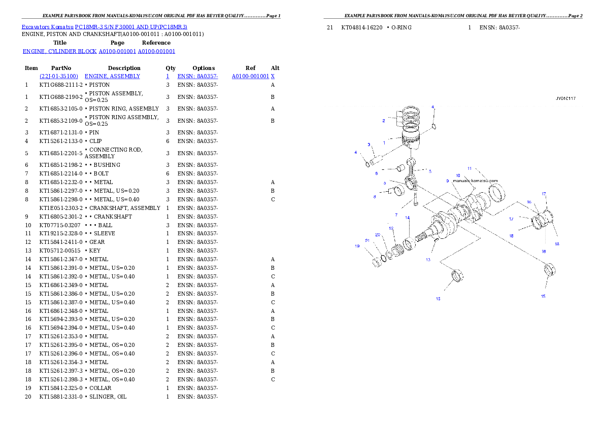 Protected: PC18MR-3 S/N F30001 AND UP Partsbook