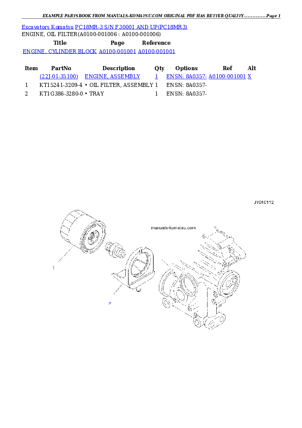 Protected: PC18MR-3 S/N F30001 AND UP Partsbook