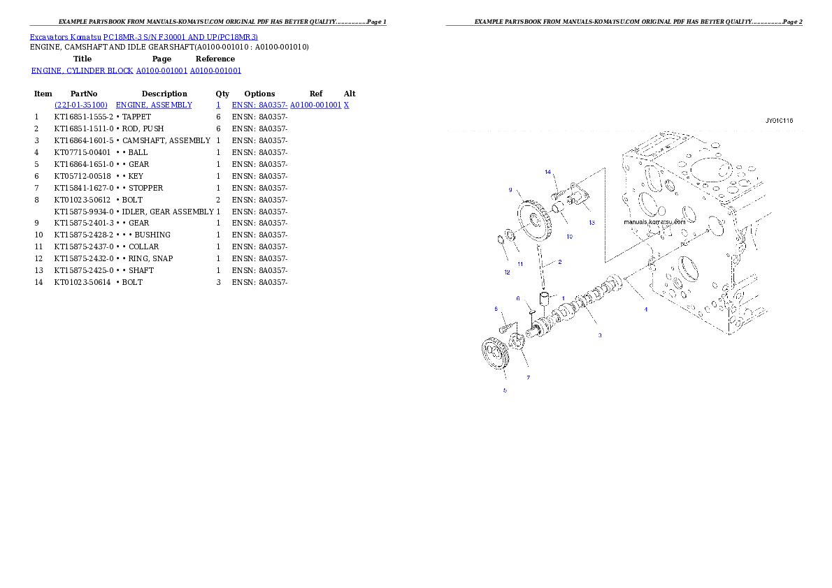 Protected: PC18MR-3 S/N F30001 AND UP Partsbook