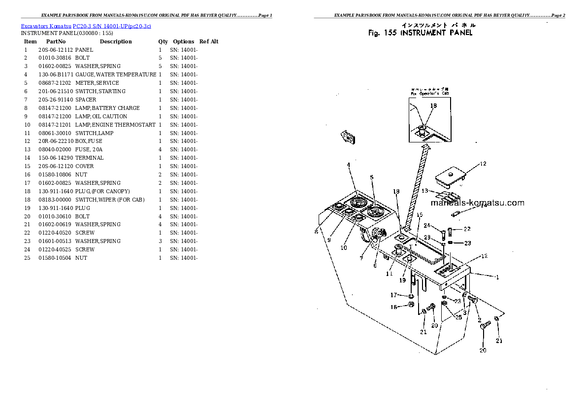 Protected: PC20-3 S/N 14001-UP Partsbook