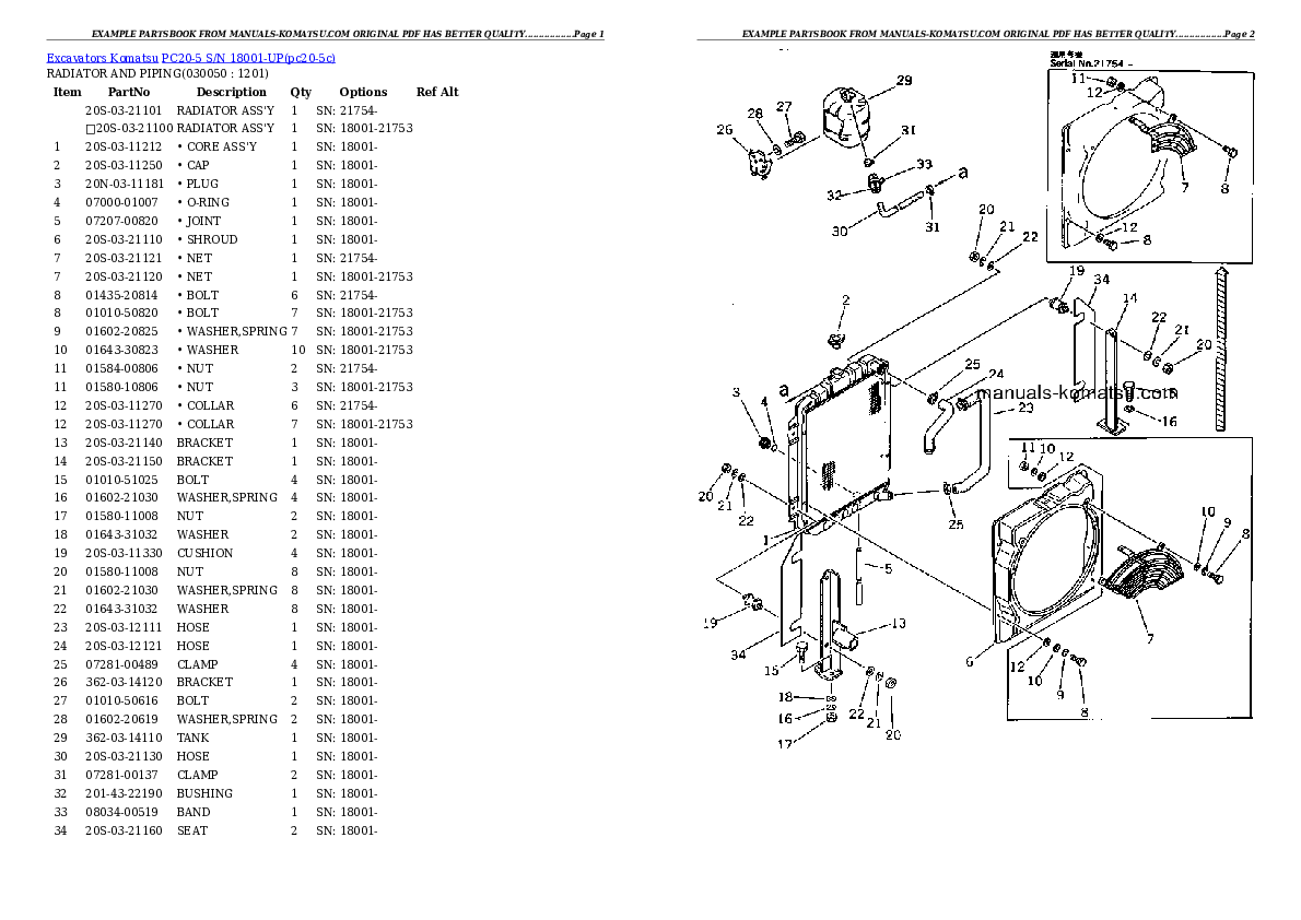 Protected: PC20-5 S/N 18001-UP Partsbook