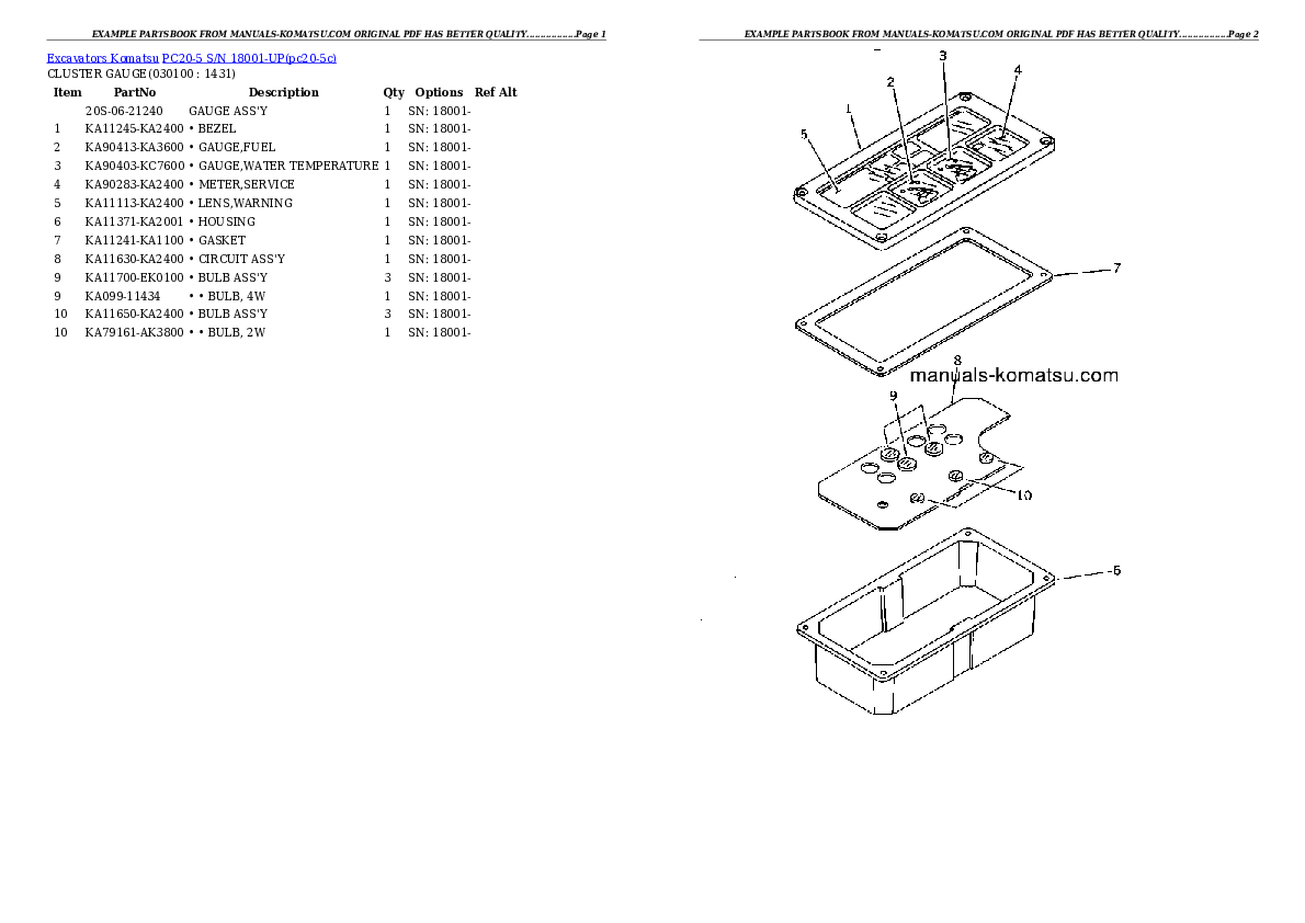 Protected: PC20-5 S/N 18001-UP Partsbook