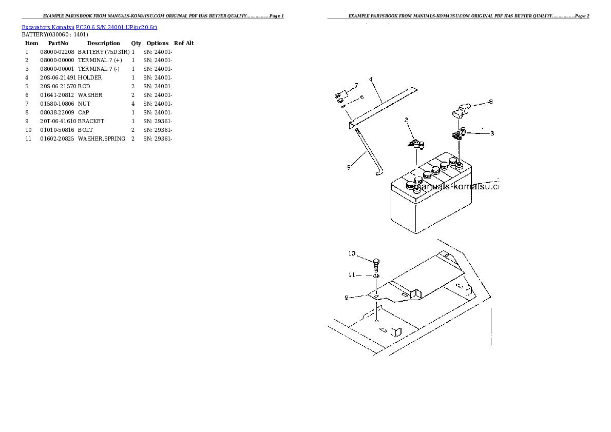 Protected: PC20-6 S/N 24001-UP Partsbook