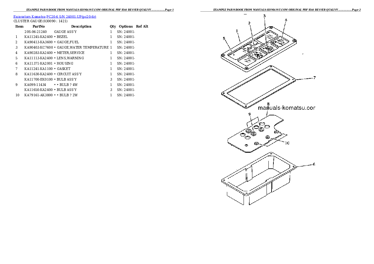 Protected: PC20-6 S/N 24001-UP Partsbook