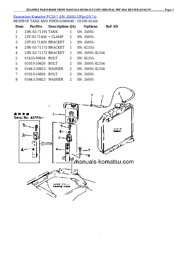 Protected: PC20-7 S/N 35001-UP Partsbook