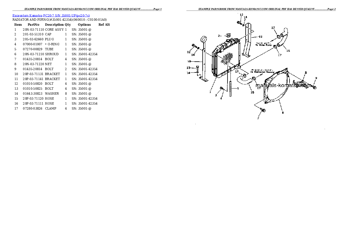 Protected: PC20-7 S/N 35001-UP Partsbook