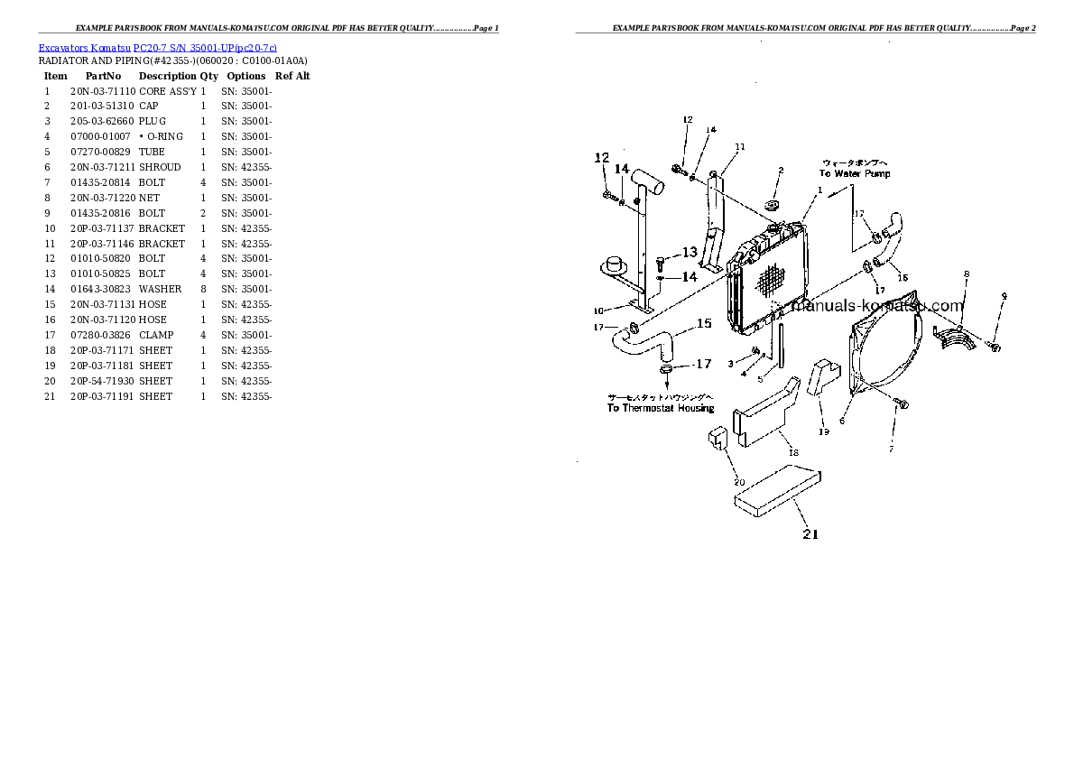 Protected: PC20-7 S/N 35001-UP Partsbook