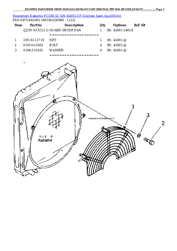 Protected: PC200-5C S/N 45001-UP (Custom Spec.) Partsbook