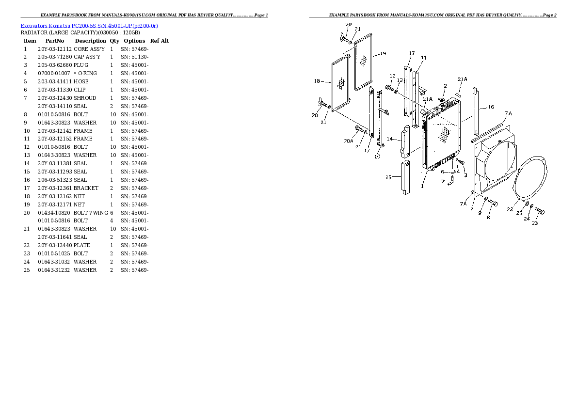 Protected: PC200-5S S/N 45001-UP Partsbook