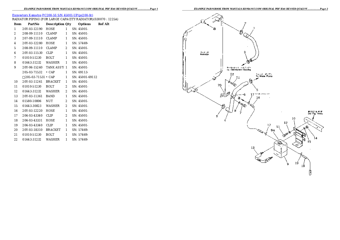 Protected: PC200-5S S/N 45001-UP Partsbook