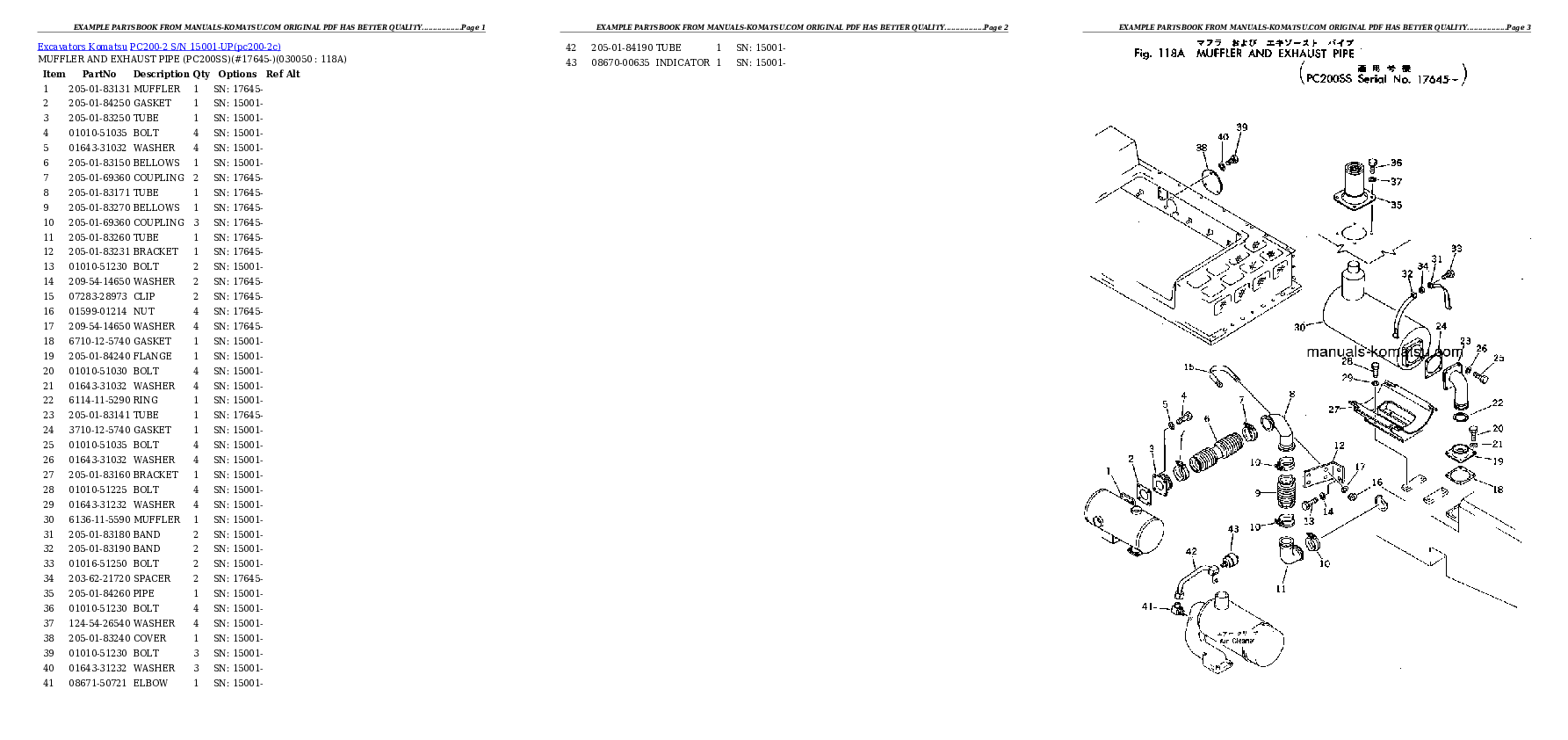 Protected: PC200-2 S/N 15001-UP Partsbook