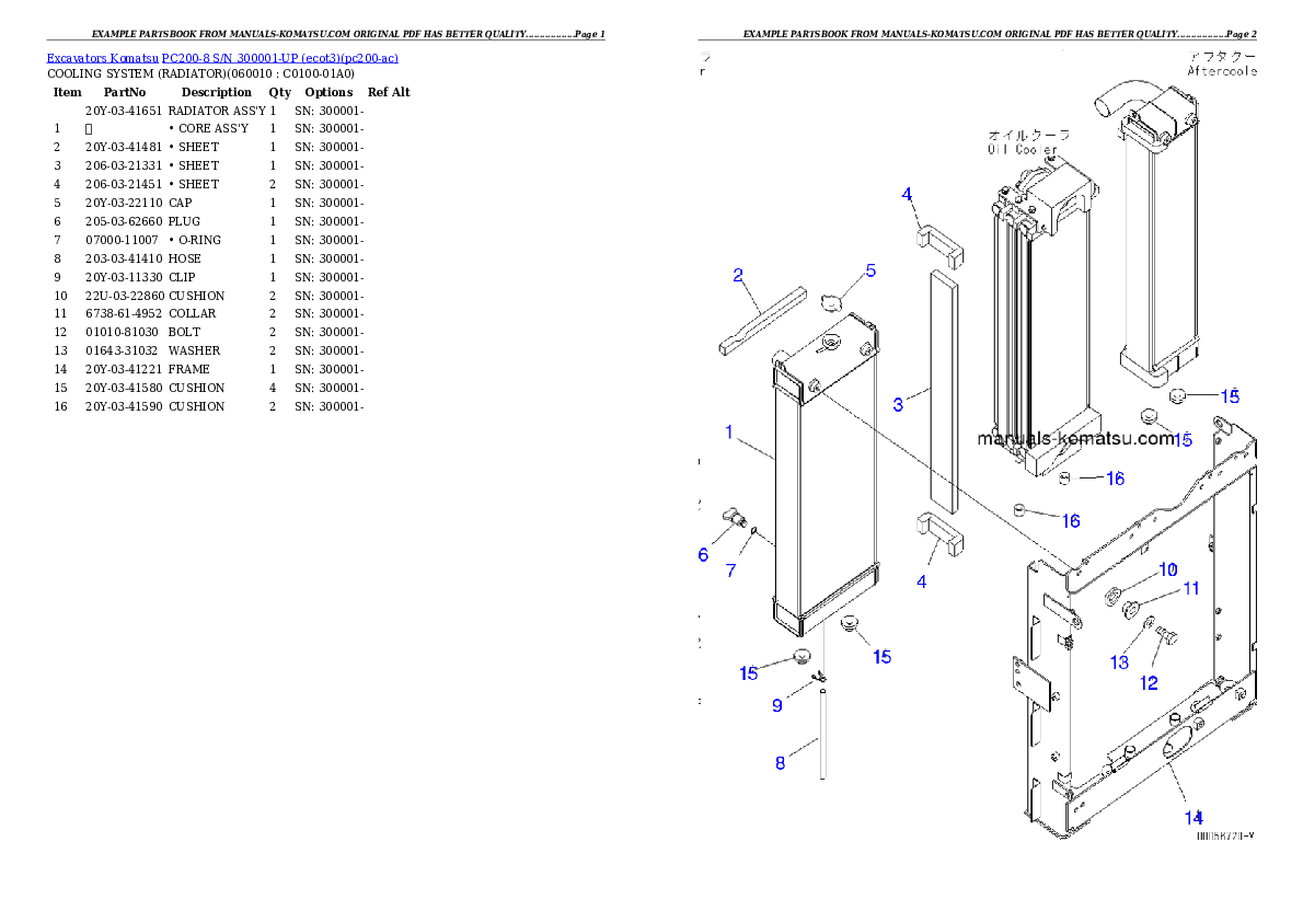 Protected: PC200-8 S/N 300001-UP (ecot3) Partsbook