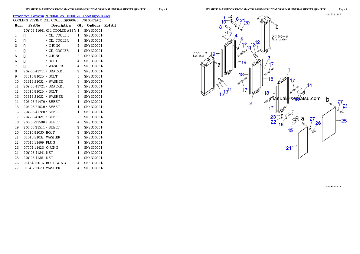 Protected: PC200-8 S/N 300001-UP (ecot3) Partsbook