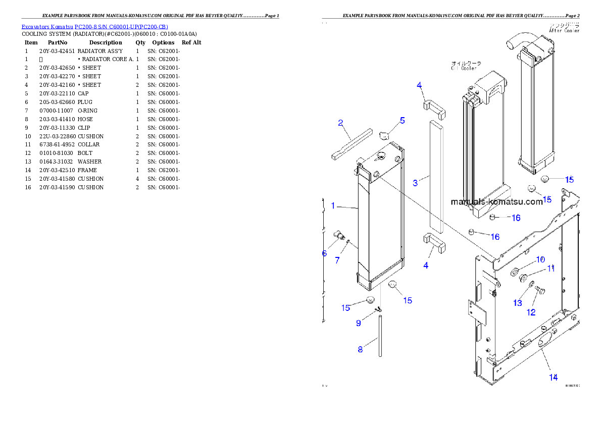Protected: PC200-8 S/N C60001-UP Partsbook